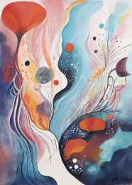 Zwischen Strömungen, 57cmx76cm, Pastelltechnik