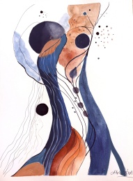 Ursprung, 30x40cm, Mischtechnik auf Papier