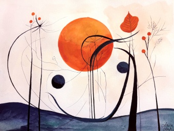 Traumsplitter, 30x40cm, Mischtechnik auf Papier