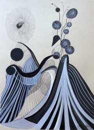 Ätherisches Wachstum, 30x40cm, Mischtechnik