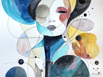 Traumfragmente, 30x40cm, Aquarelltechnik