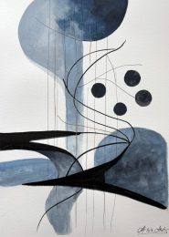 Dynamische Stille I, 30x40cm, Mischtechnik auf Papier
