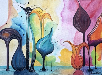 Metamorphose der Natur, 30x40cm, Aquarelltechnik auf Papier