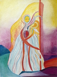 Mothers-Love, 36cmx48cm,Technik: Aquarellfarben und Fineliner