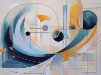 Resonant Structures, 53x73cm, Pastelltechnik