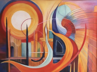 The-Phoenix-Reborn, 57cmx76cm, Pastelltechnik