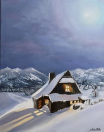 Stille Nacht, 50x70cm, Öl auf Leinwand