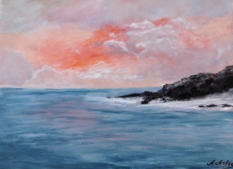 Das Meer, 23x32 cm, Ölpastell