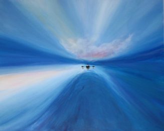 Der Zeitreisende, 40x50cm, Acryl auf Leinwand