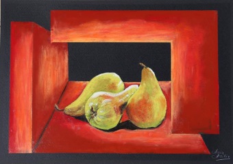 Moderne Stillleben,  24x32cm, Ölpastell
