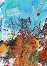 Unterwasserwelt III, Acryl auf Leinwand, 50x70cm