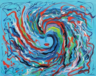 Die Quelle, Acryl auf Leinwand, 100x70cm